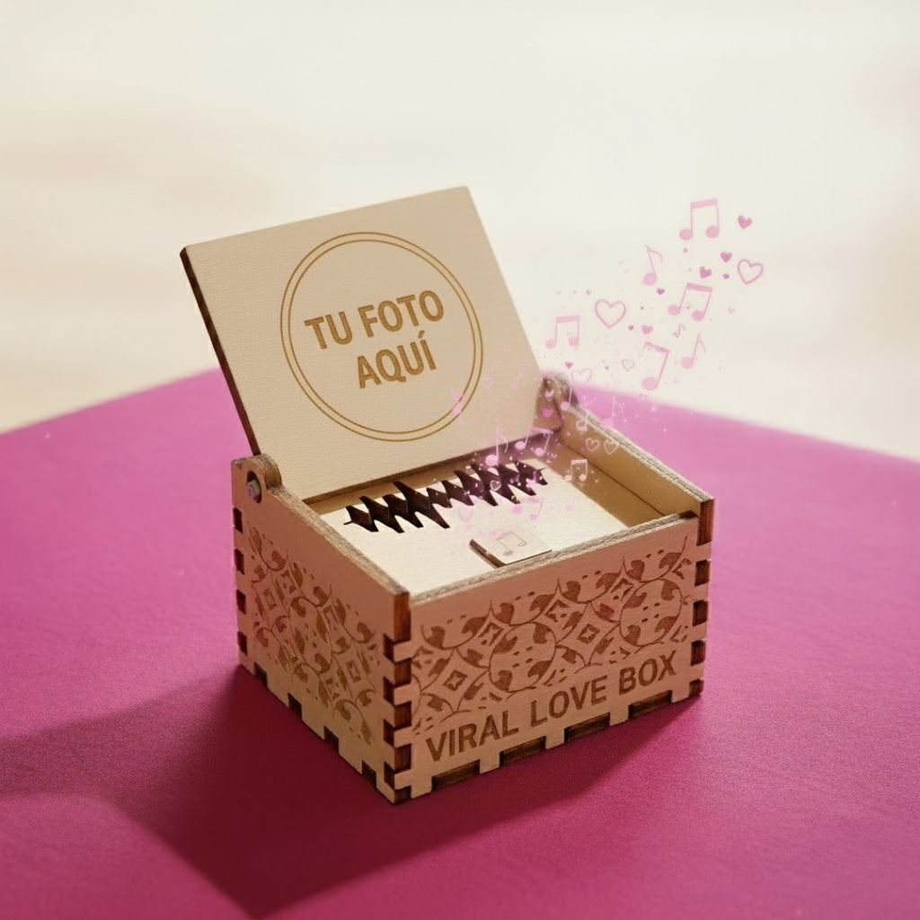 Viral Love Box: Caja Musical Personalizada con Foto y Música - El Regalo que Toca el Alma